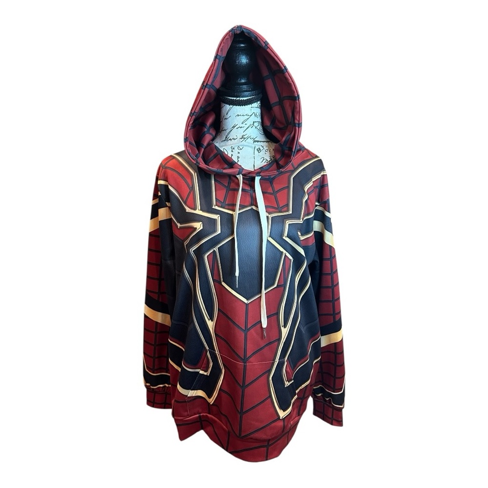 Red and Gold Spider Hoodie EUC - Picture 5 of 6